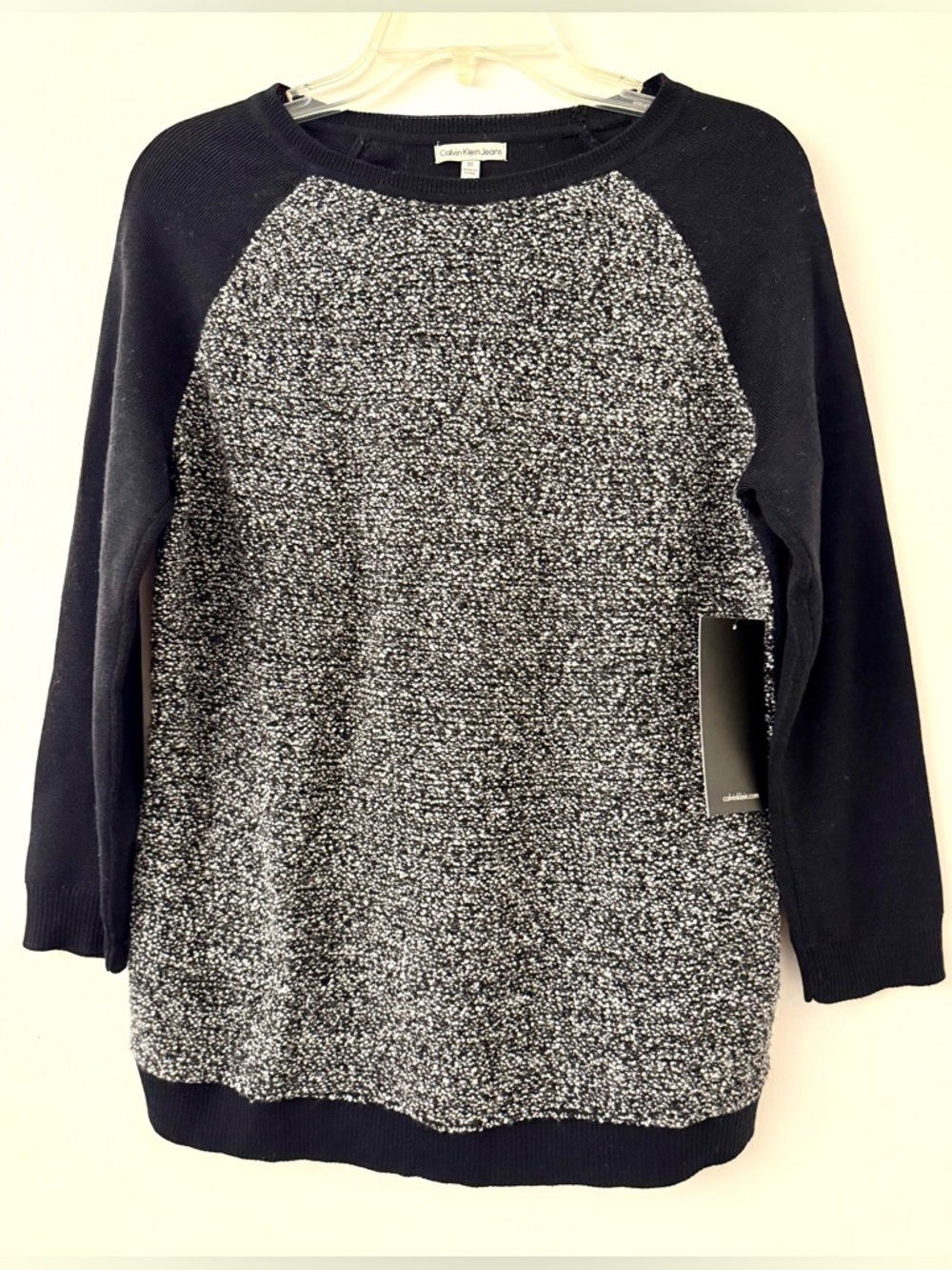 NWT Calvin Klein Jeans black and white knit sweater Size M - Picture 11 of 11
